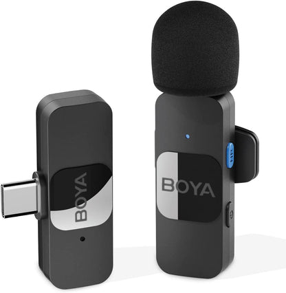 BOYA BY-V10 USB-C Wireless Microphone,Mini Lapel Mic with Noise Cancel –  Indiawannaplaymusic