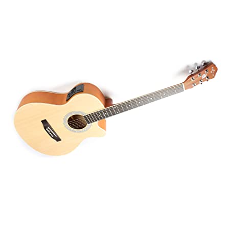 ARCTIC Sky series 40" Semi-Acoustic Guitar (with Truss Rod) with 4-Band EQ, Bag, 3 Picks, Strap, String Set & Capo