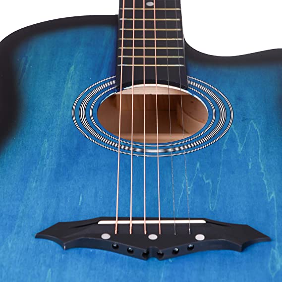Intern INT-38C Blue Acoustic Guitar kit with carry bag & picks