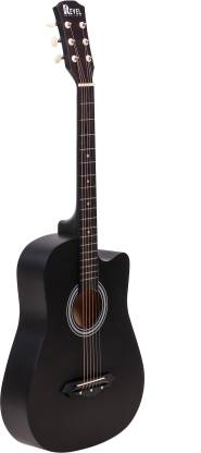 REVEL RVL-38C-LGP-BK Acoustic Guitar Linden Wood Ebony Right Hand Orientation  (Black)